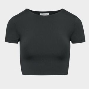 Black Aritzia Babaton Crop Crew Contour Tee